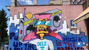 fresque Graffiti pour la ville de Lausanne