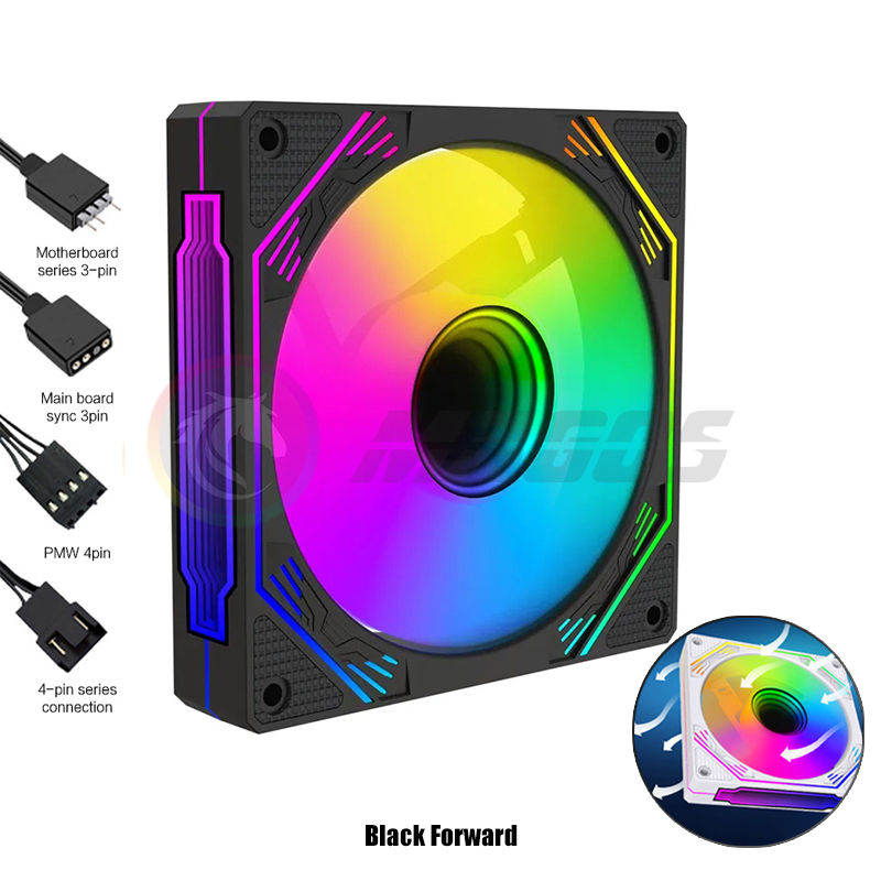 Thumbnail: Gamer Cabinet RGB Case Fan 120mm 3D Infinite Mirror Silent Ventilador Forward & 