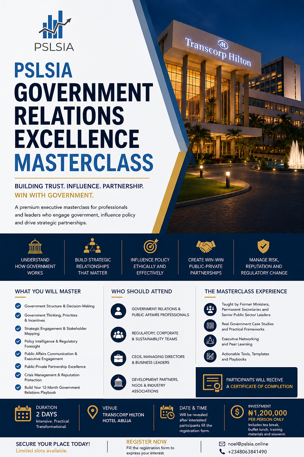 PSLSIA GOVERNMENT RELATIONS MASTERCLASS