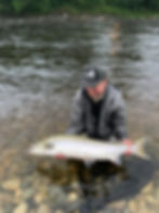 Richard Meigh with a Big Norwegian Salmon 