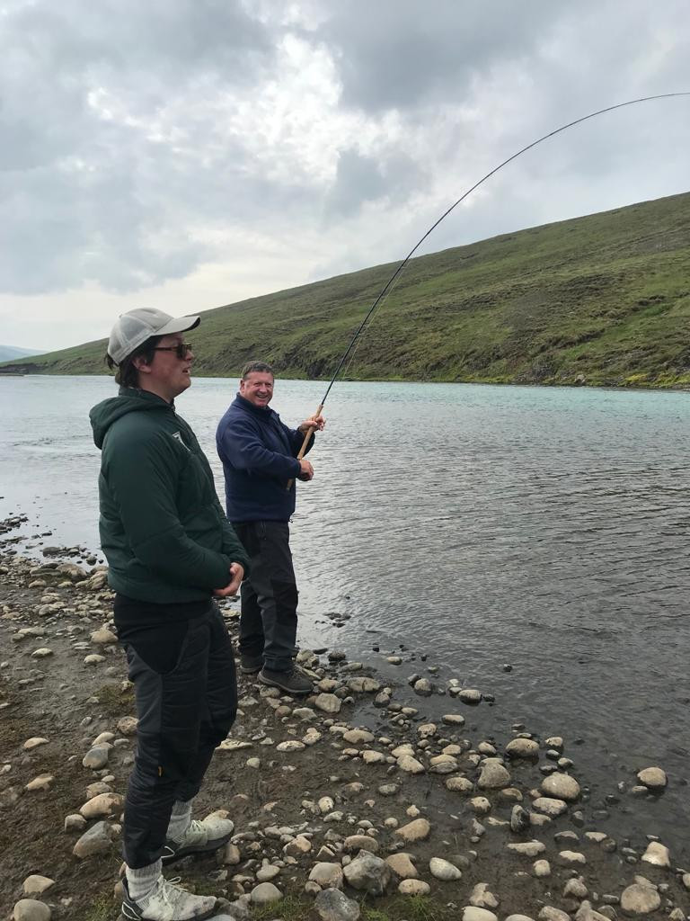 Playing a Fish on the River Blanda