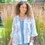 Thumbnail: Blue & White Floral Kimono