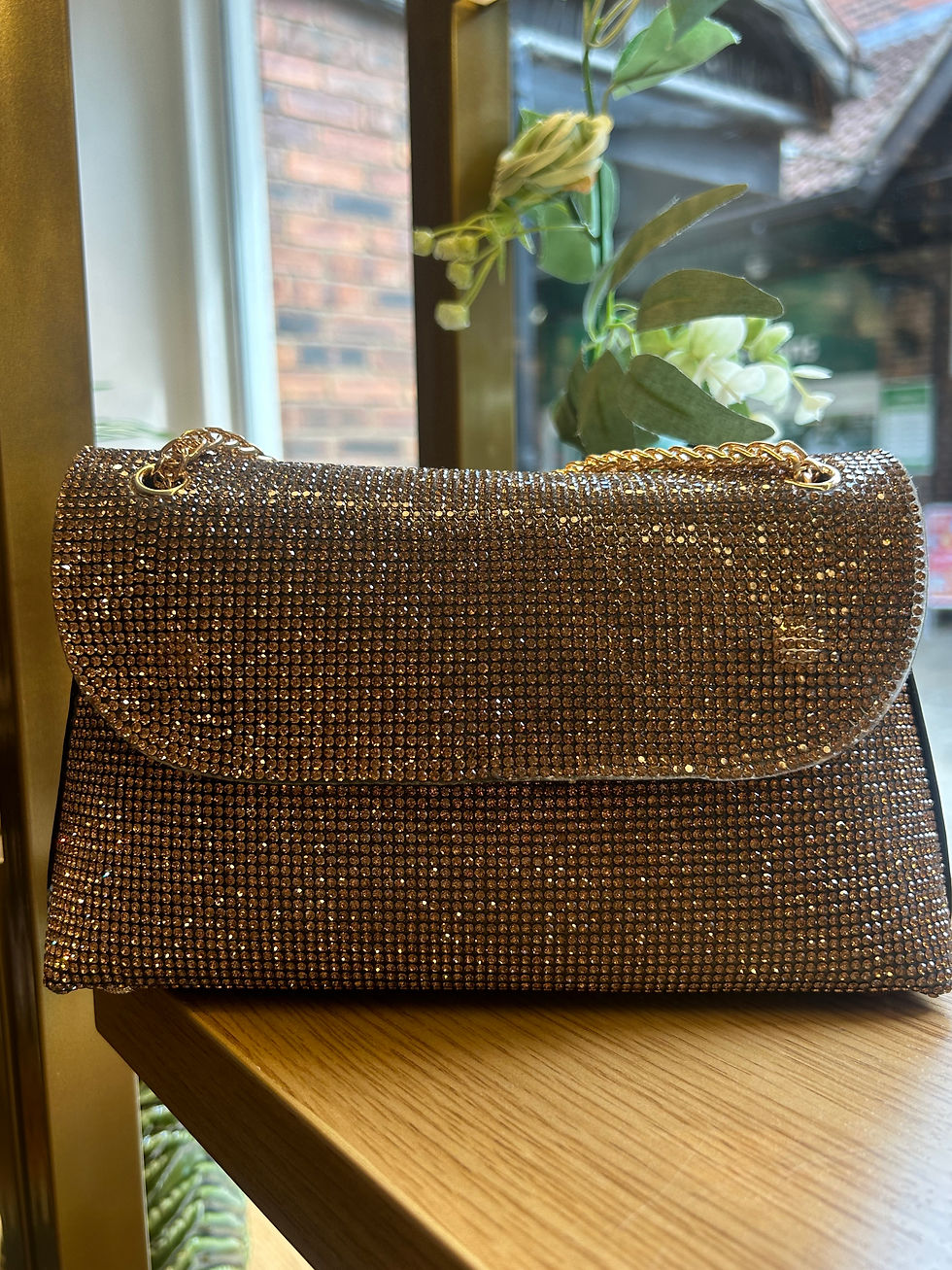 Gold Gem Embellished Mini Bag