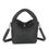 Thumbnail: Black Woven Leather Look Bag