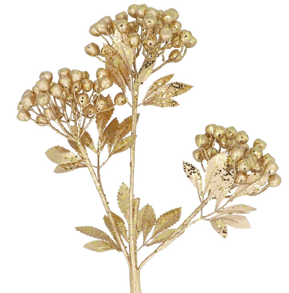 Gold Berries with Gold Foliage 70cm Spray