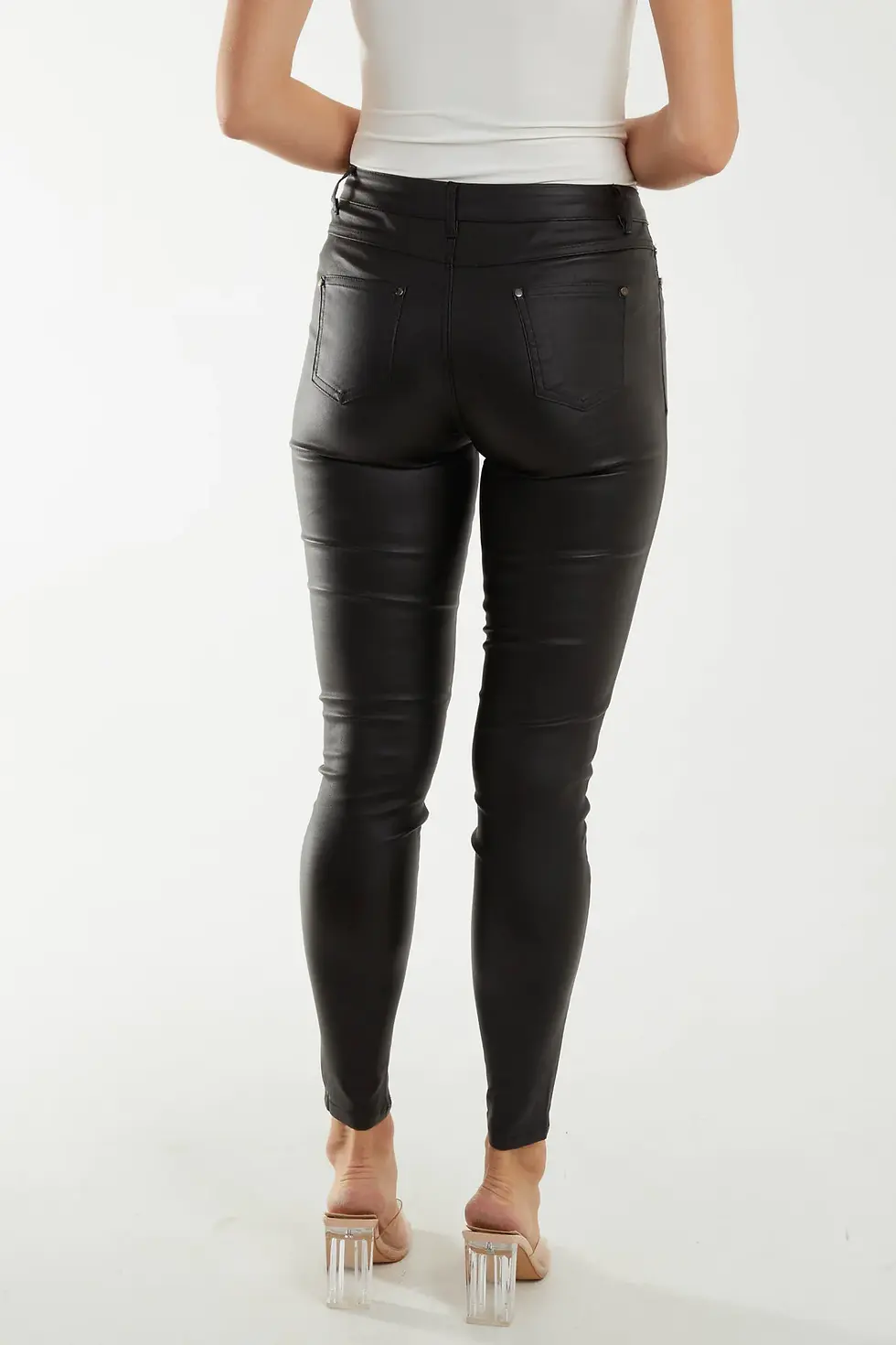 Thumbnail: Skinny Leather Look Jeans