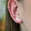 Thumbnail: Sterling Silver Feather stud earrings