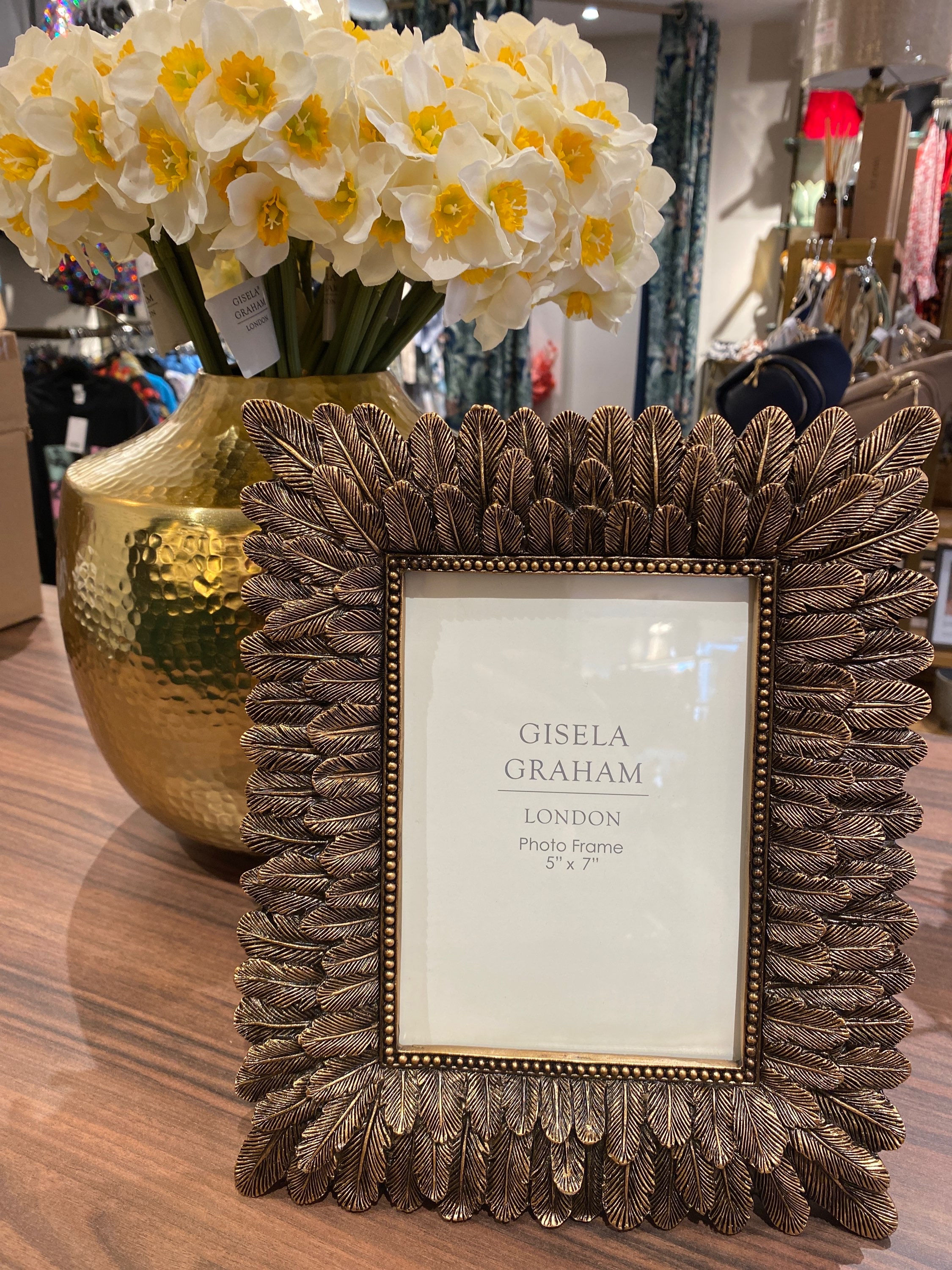 Gold Feather Frame 7x5