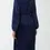 Thumbnail: Royal Blue High Neck Blouson Pleated Midi Dress