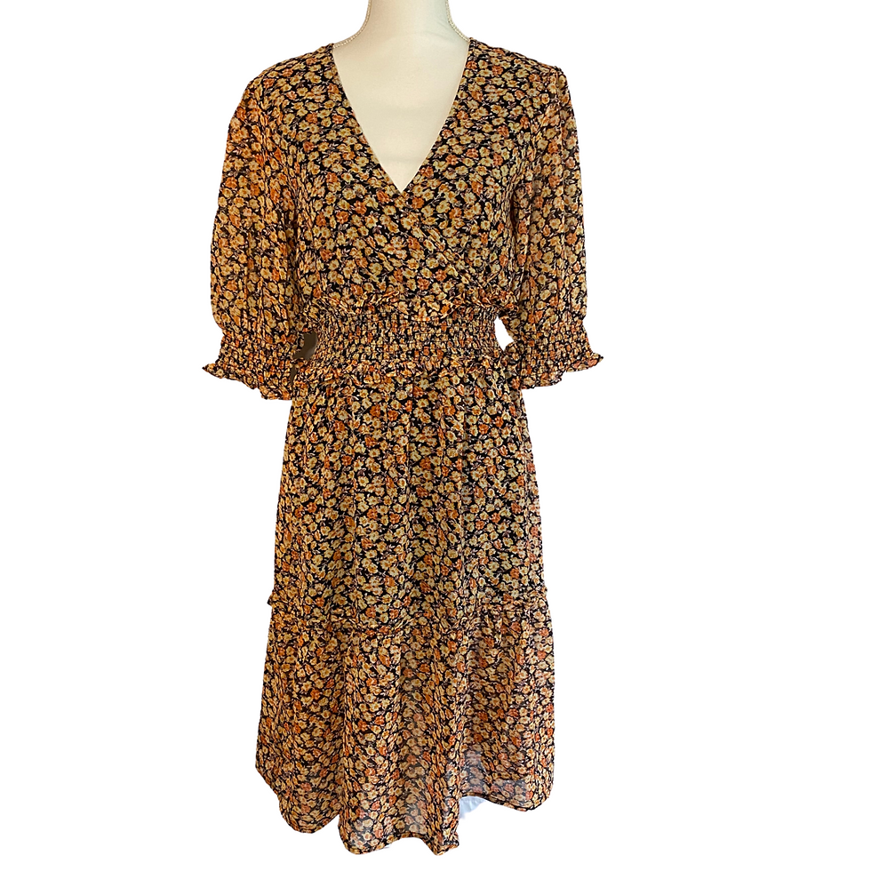 Thumbnail: Autumn floral print midi dress