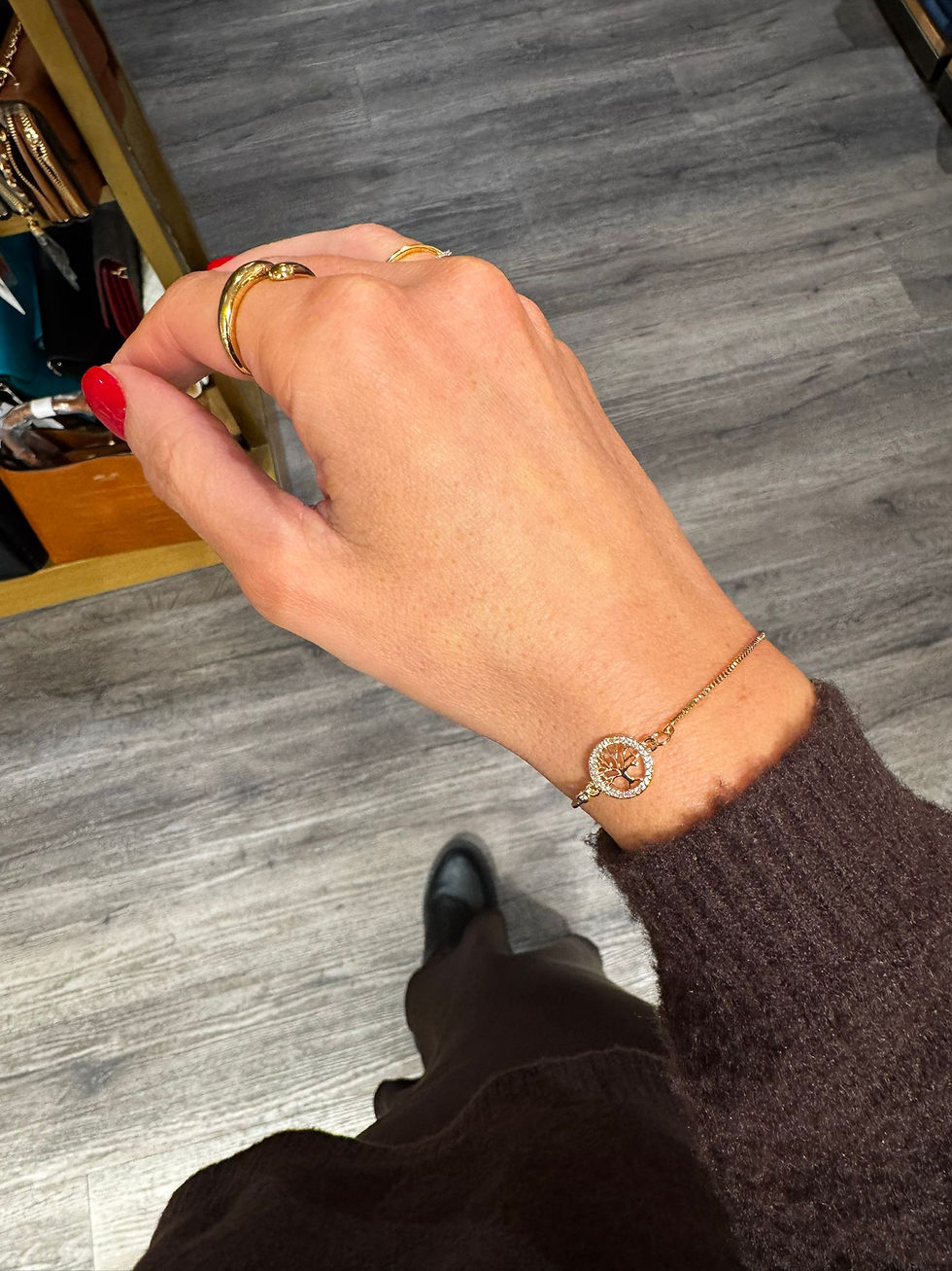 Thumbnail: Gold Plated Tree Of Life Bracelet