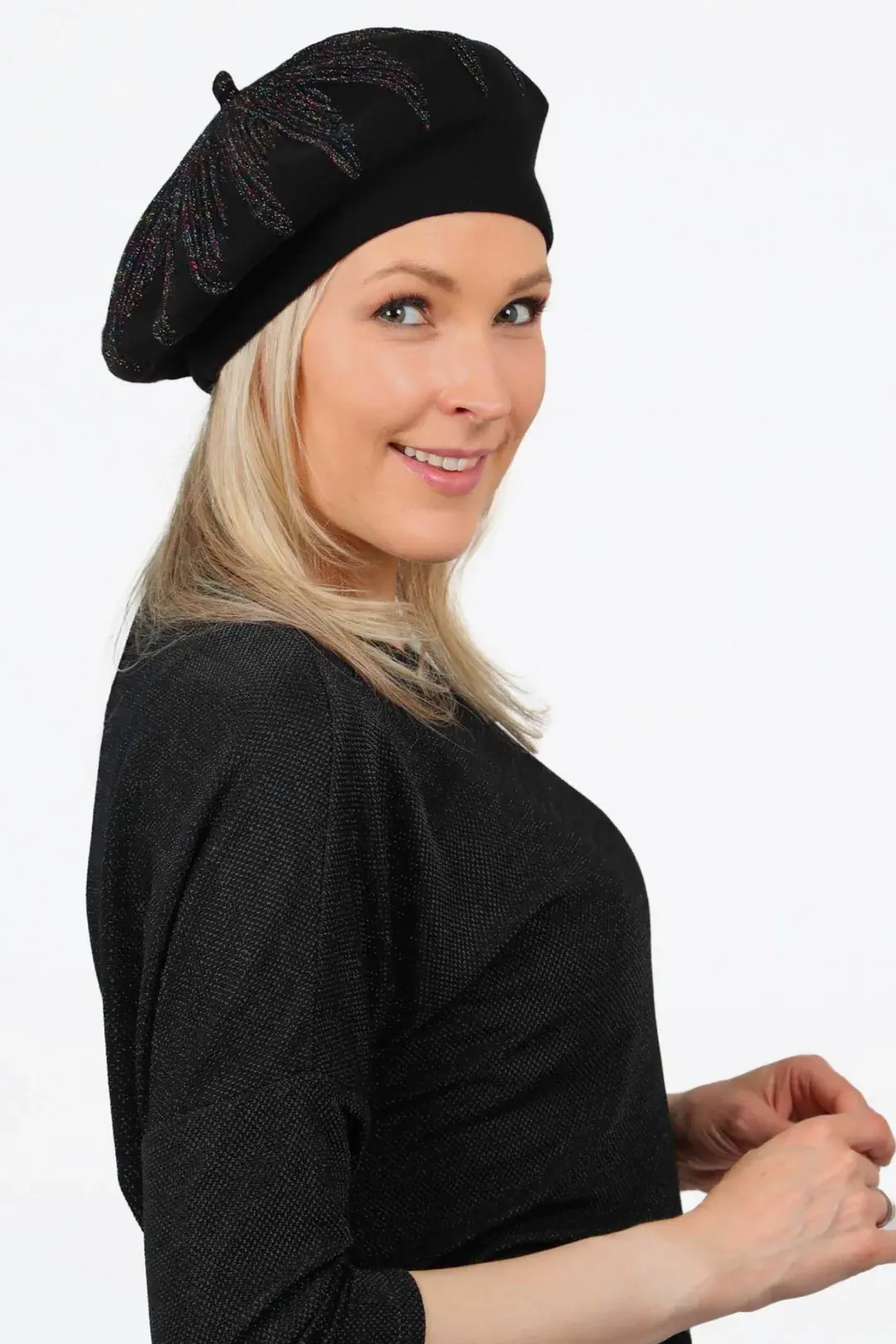 Rainbow Glitter Beret