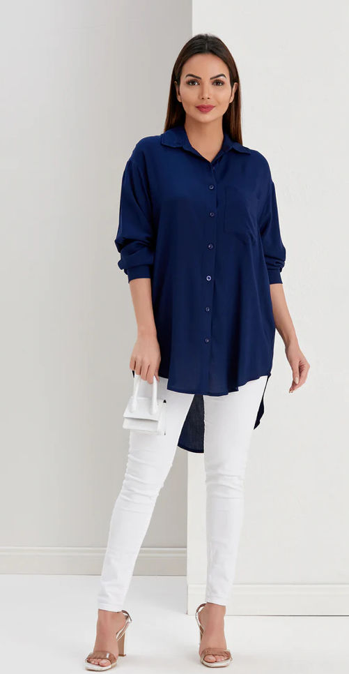 Navy Oversized Shirt