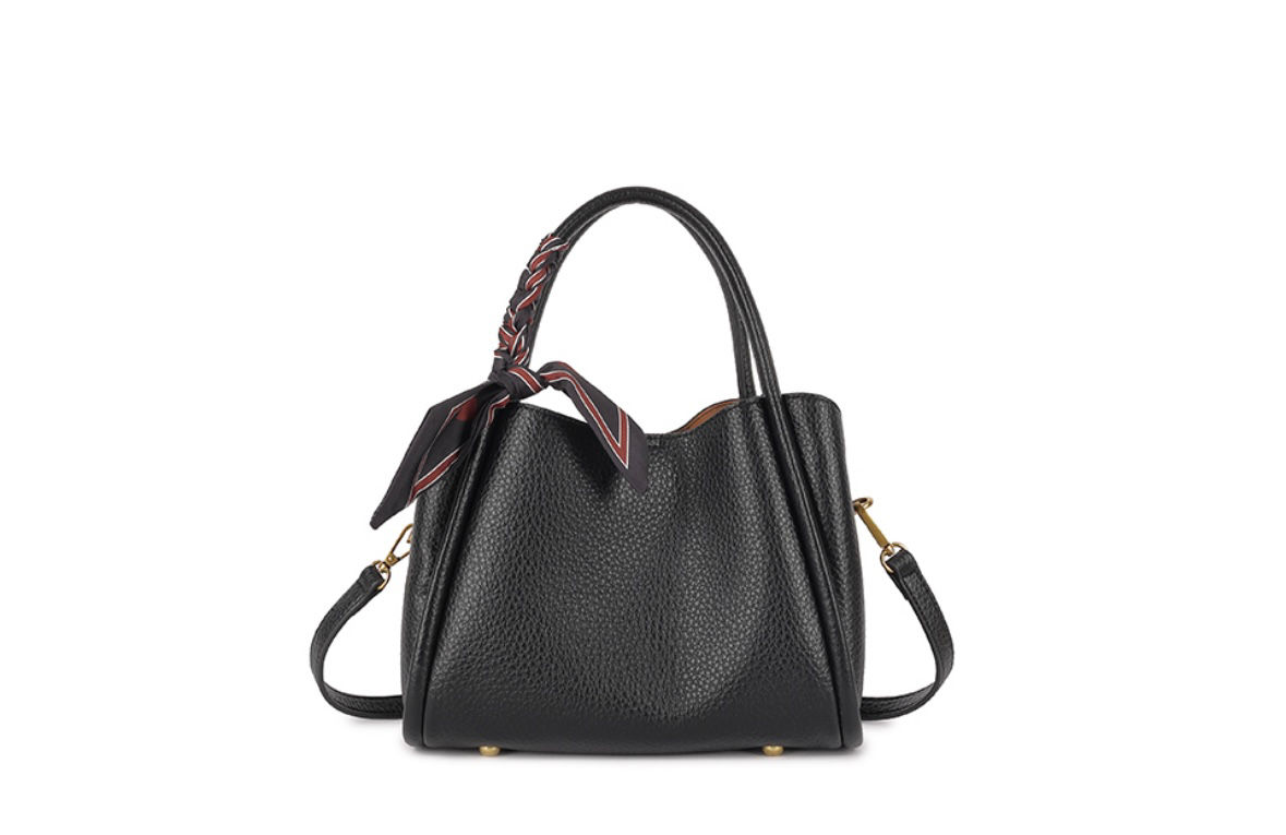 Black Fran Mini Tote W Scarf