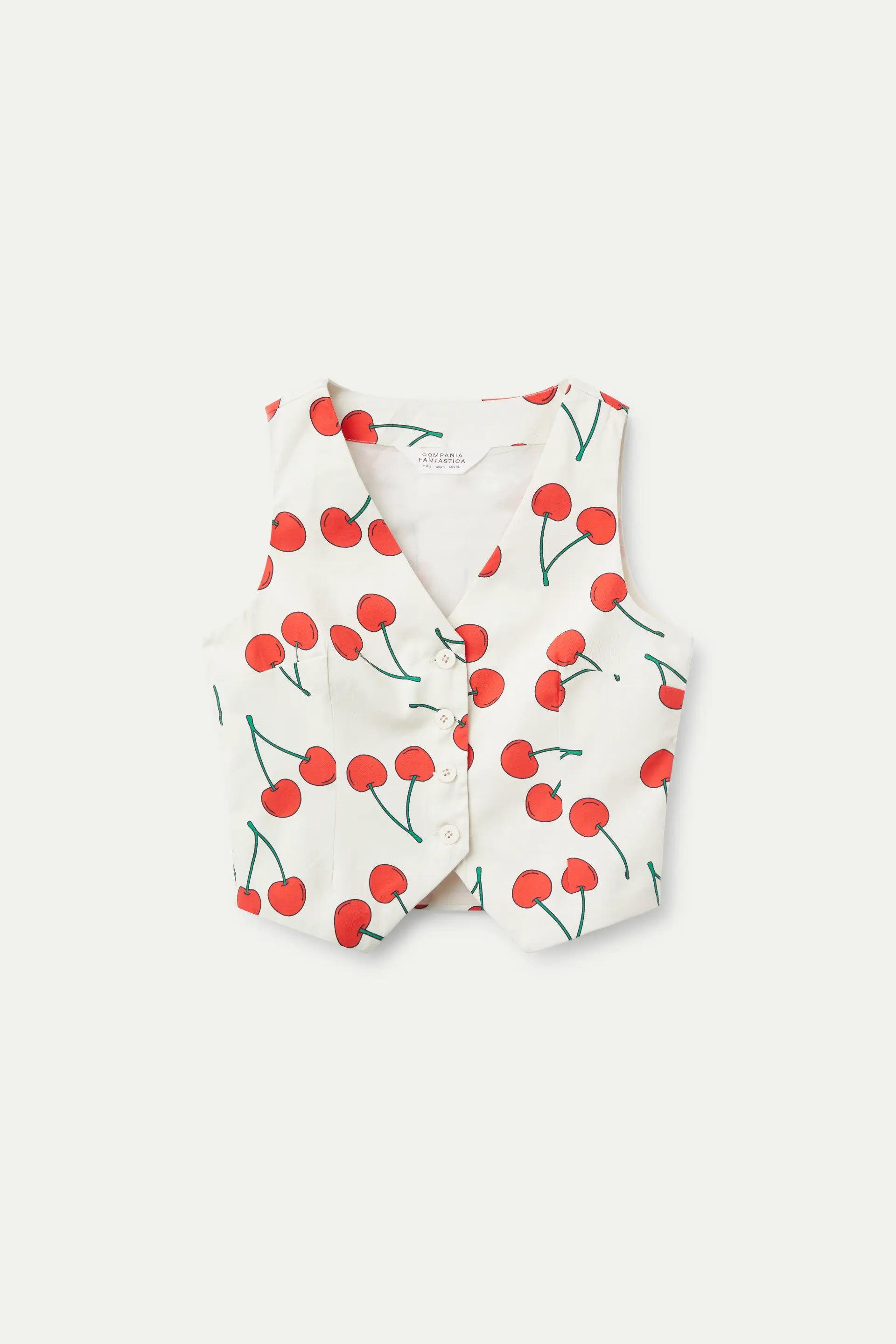 Cherry Print Vest Top