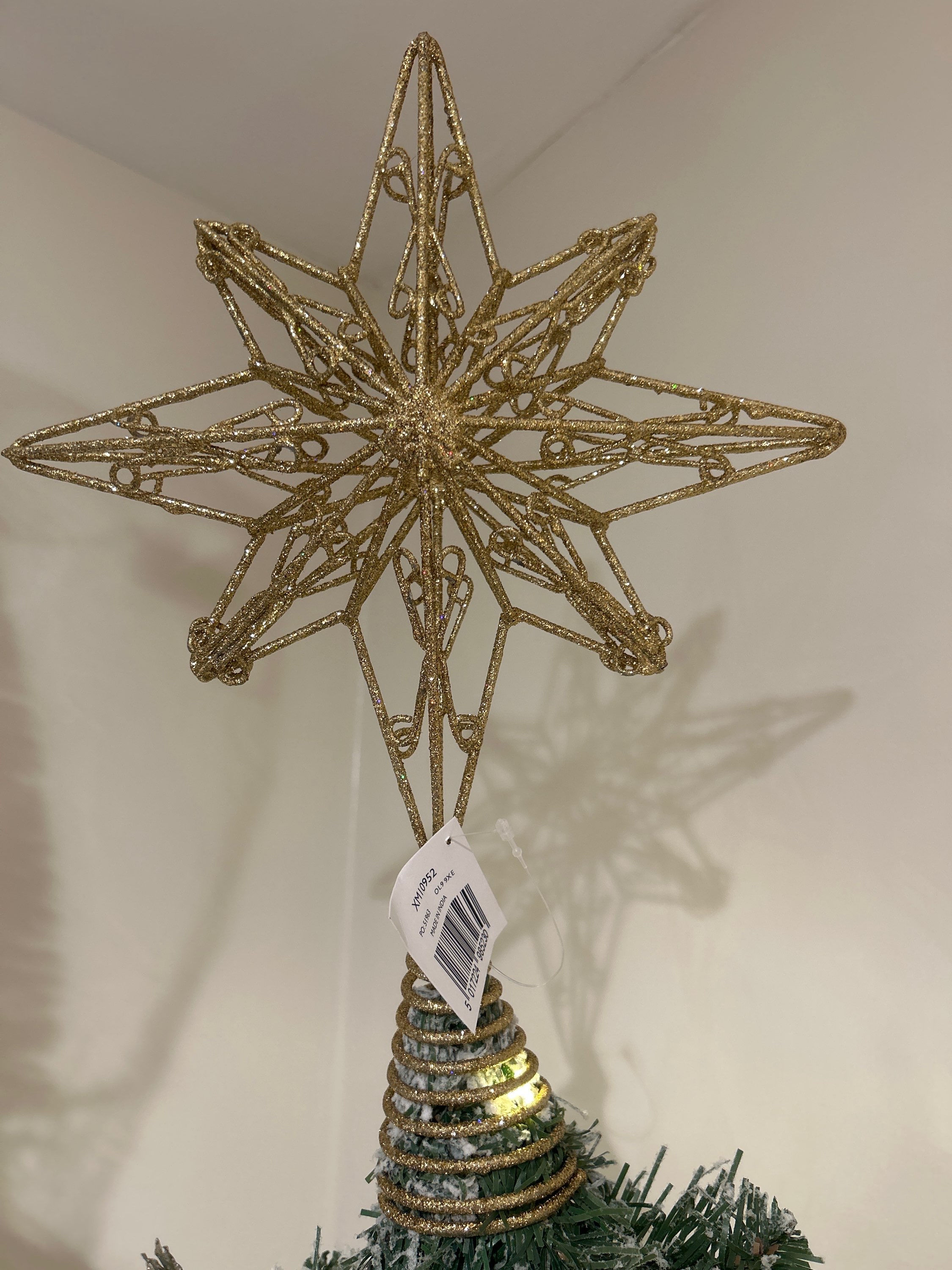 Celestial Gold Star Tree Topper