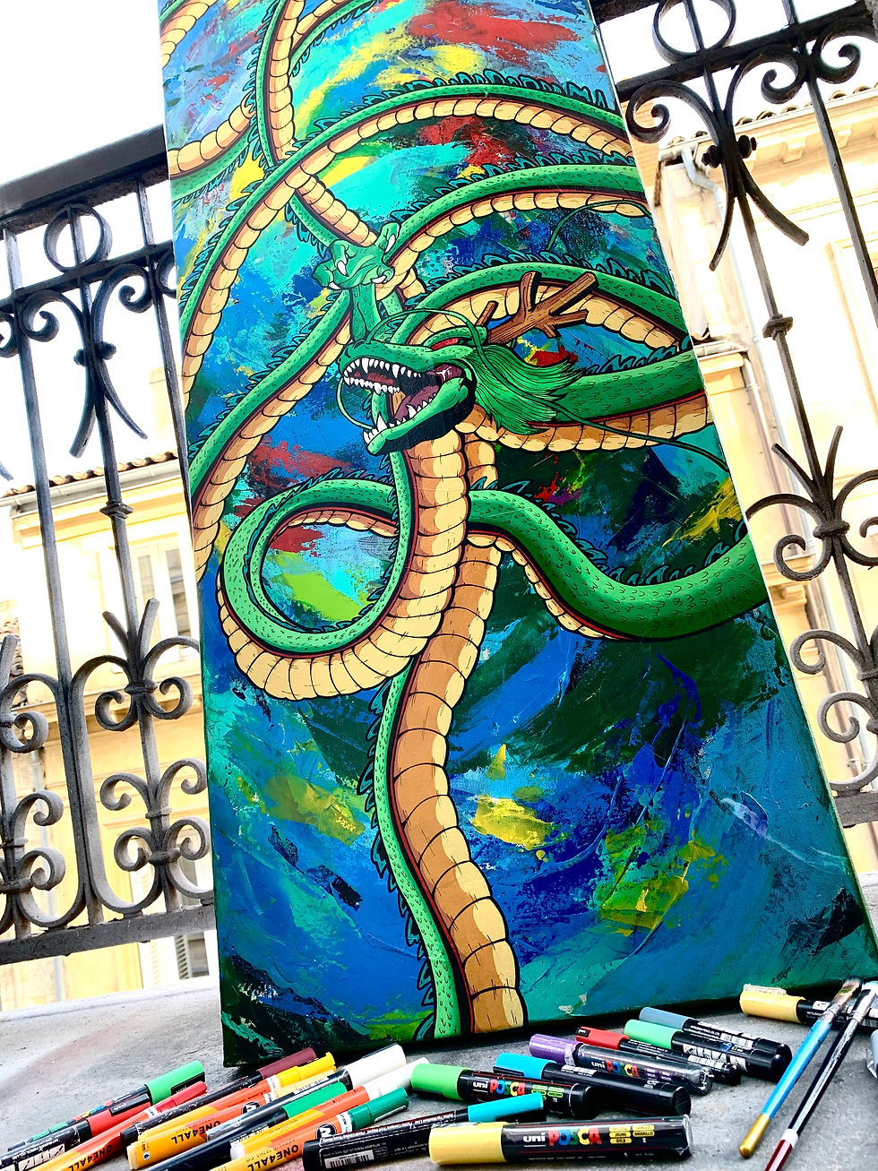 Miniature : "Shenron" Toile 140x60cm