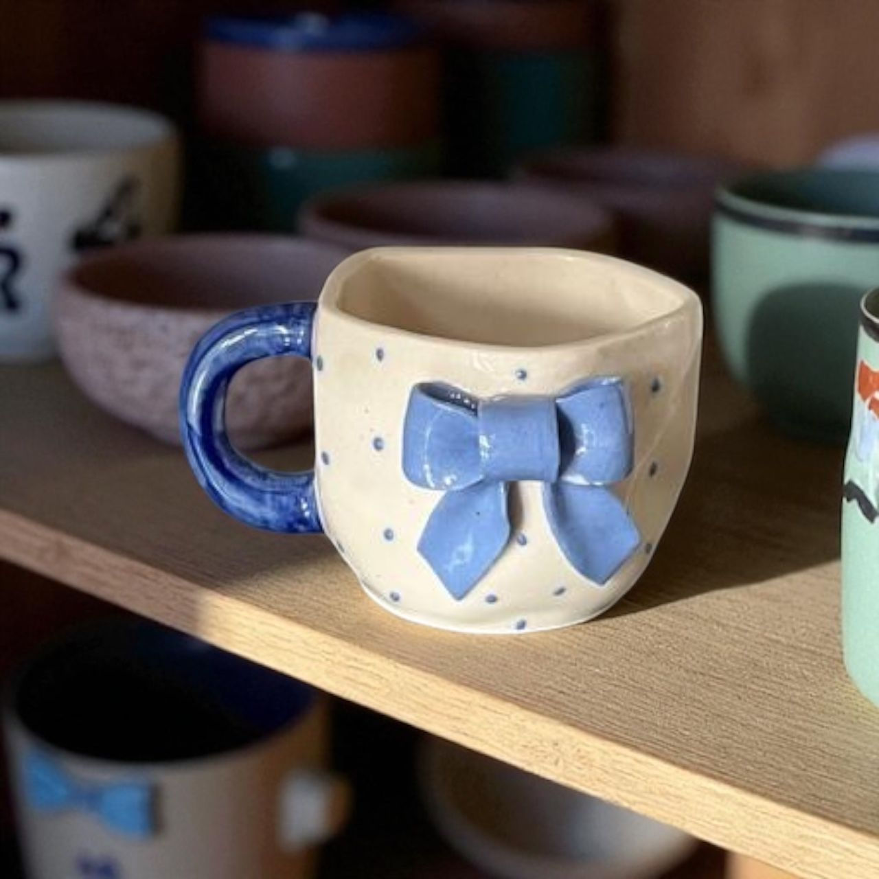 Ribboned Magic Mug - Blue