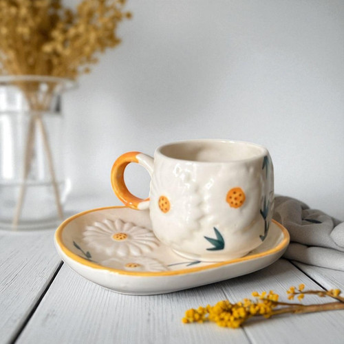 Sunflower Spell Cup and Saucer | The Witches Lab