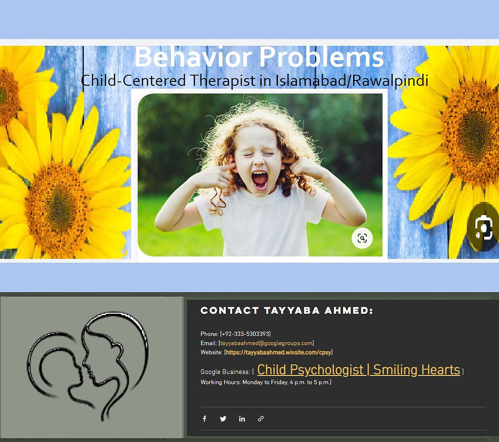 ​Behavior Problems - Child Psychologist - tayyaba Ahmed - Healing Hearts.jpg