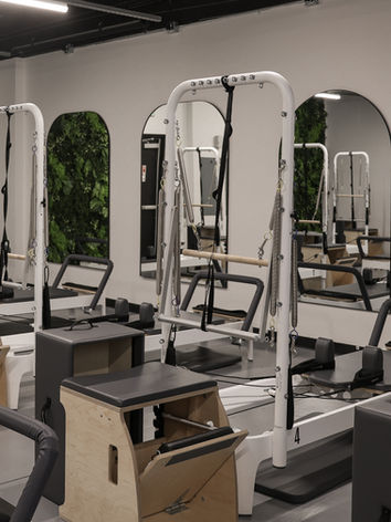 Pilates studio with reformers