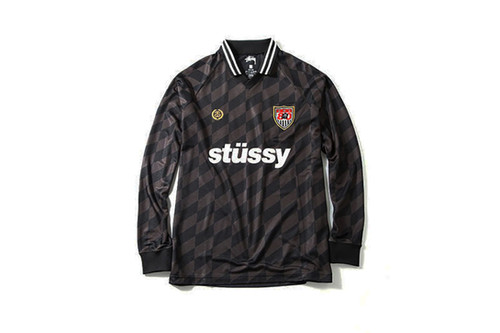 Stussy Soccer Jersey - Black | TheFootballBoutique
