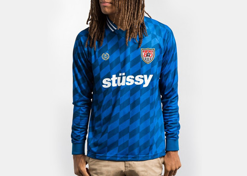 Stussy Soccer Jersey - Blue | TheFootballBoutique