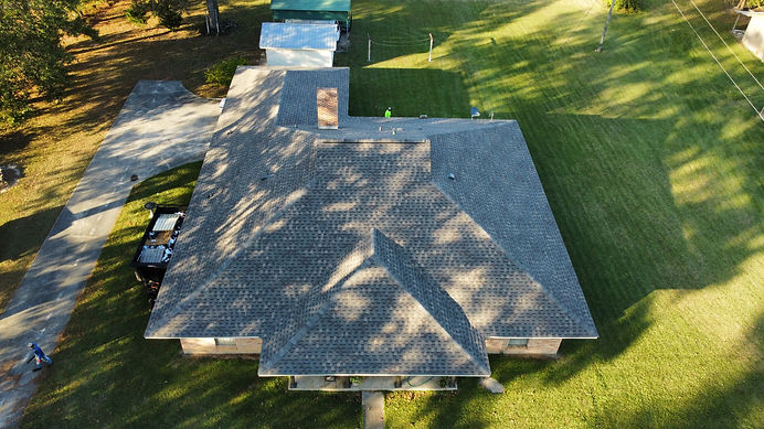 Finished result of a full roof replacement