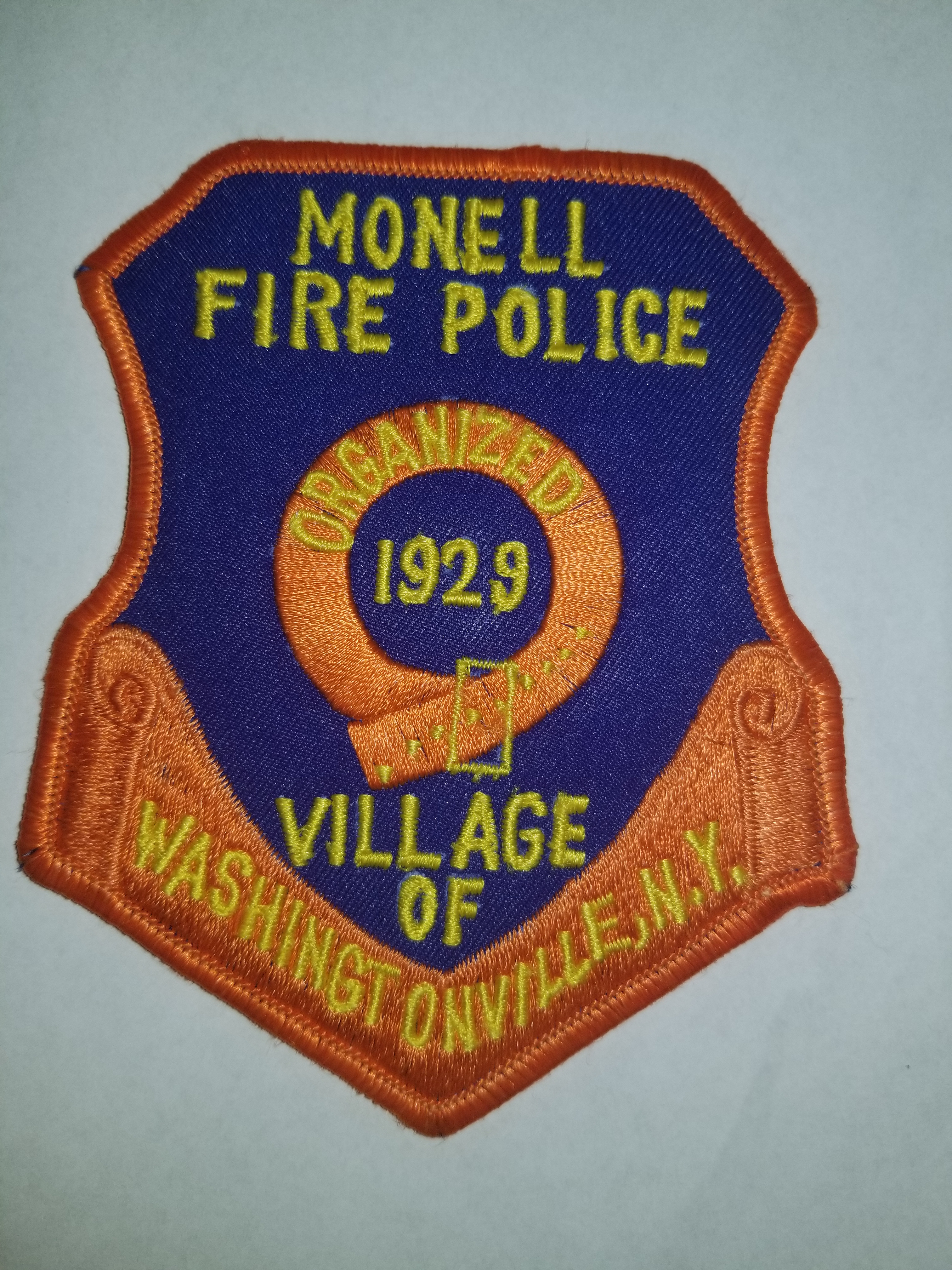 Monell Fire Police Village of Washingtonville NY Fire Police