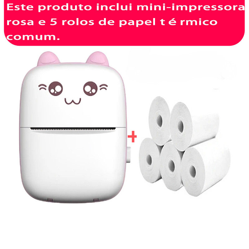 Miniatura: Impressora Térmica Mini Bluetooth para Fotos e Etiquetas Conexão com Celular