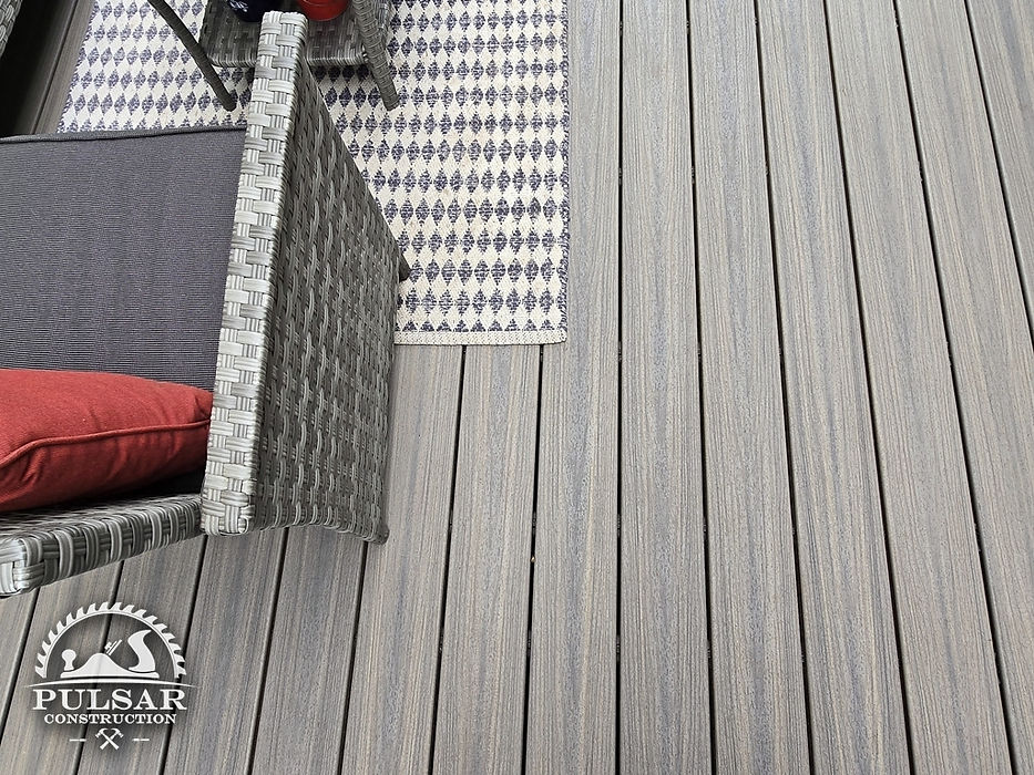 Grey Trex Composite Decking Installed In Willoughby Langley BC