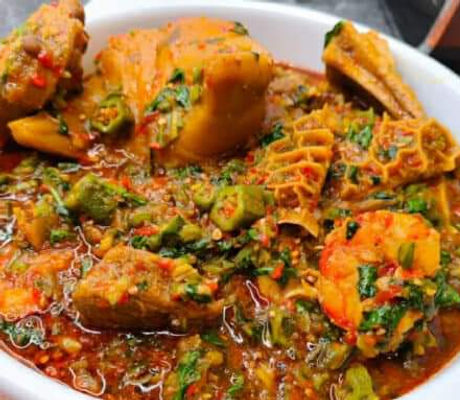 Assorted okro soup