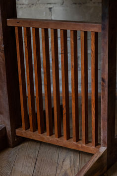 live edge wooden table with slats