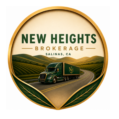 New Heights Brokerage Trucking and Logistics Company Logo