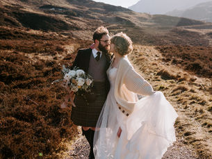 Wild & Romantic Bouquets for Scottish Elopements