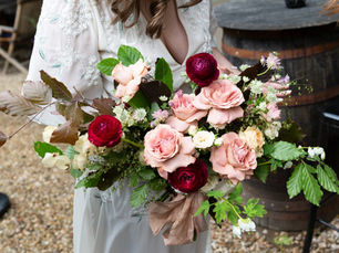 Wild Spring Wedding Bouquet for a Micro-Wedding at The Bothy, Glasgow