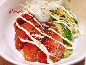 【お料理放送】サーモンアボカド丼・茶巾蒸し・白菜のゆず風味漬け20211230