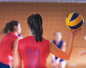 Women Playing Volleyball