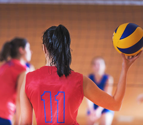 Playing Volleyball