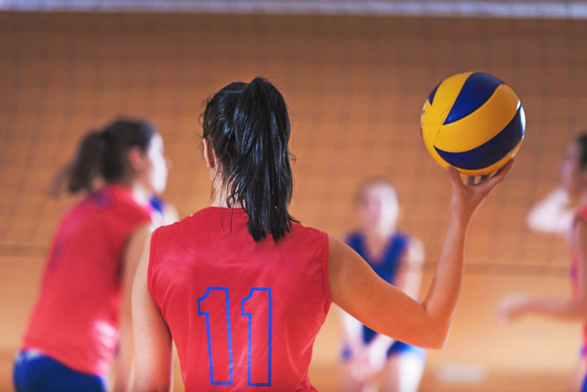 Women Playing Volleyball