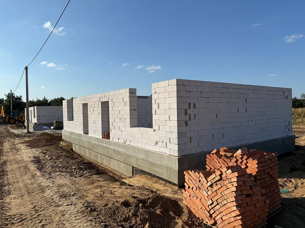 Зведення стін першого поверху