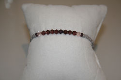 Pulsera tupis malva y bead