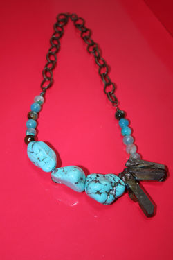 Collar piedra natural turquesa