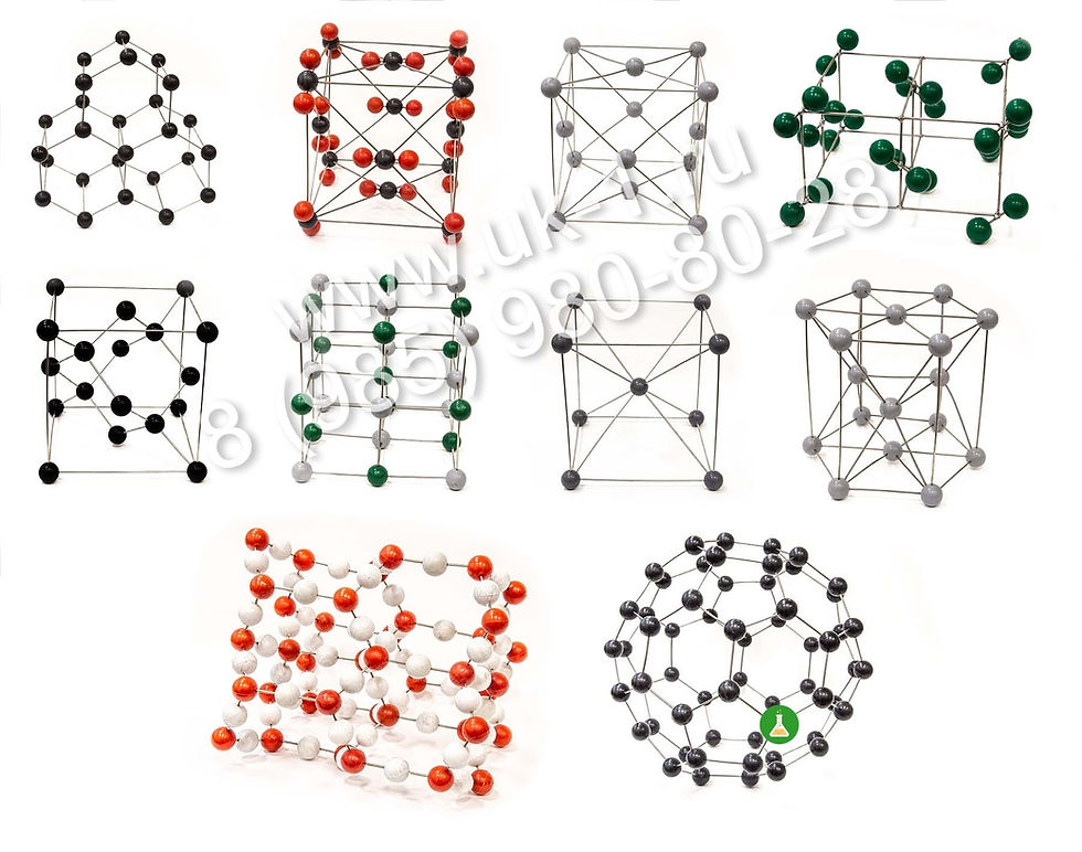 Набор моделей кристаллических решеток (10 шт.)
