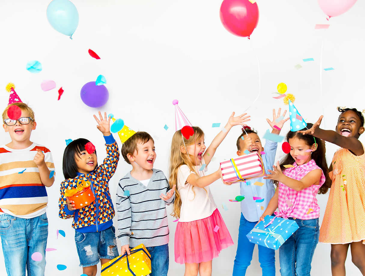 Birthday Party with Confetti and Cake