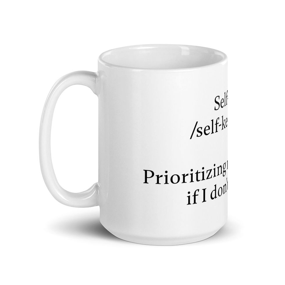 Thumbnail: White glossy self-care mug