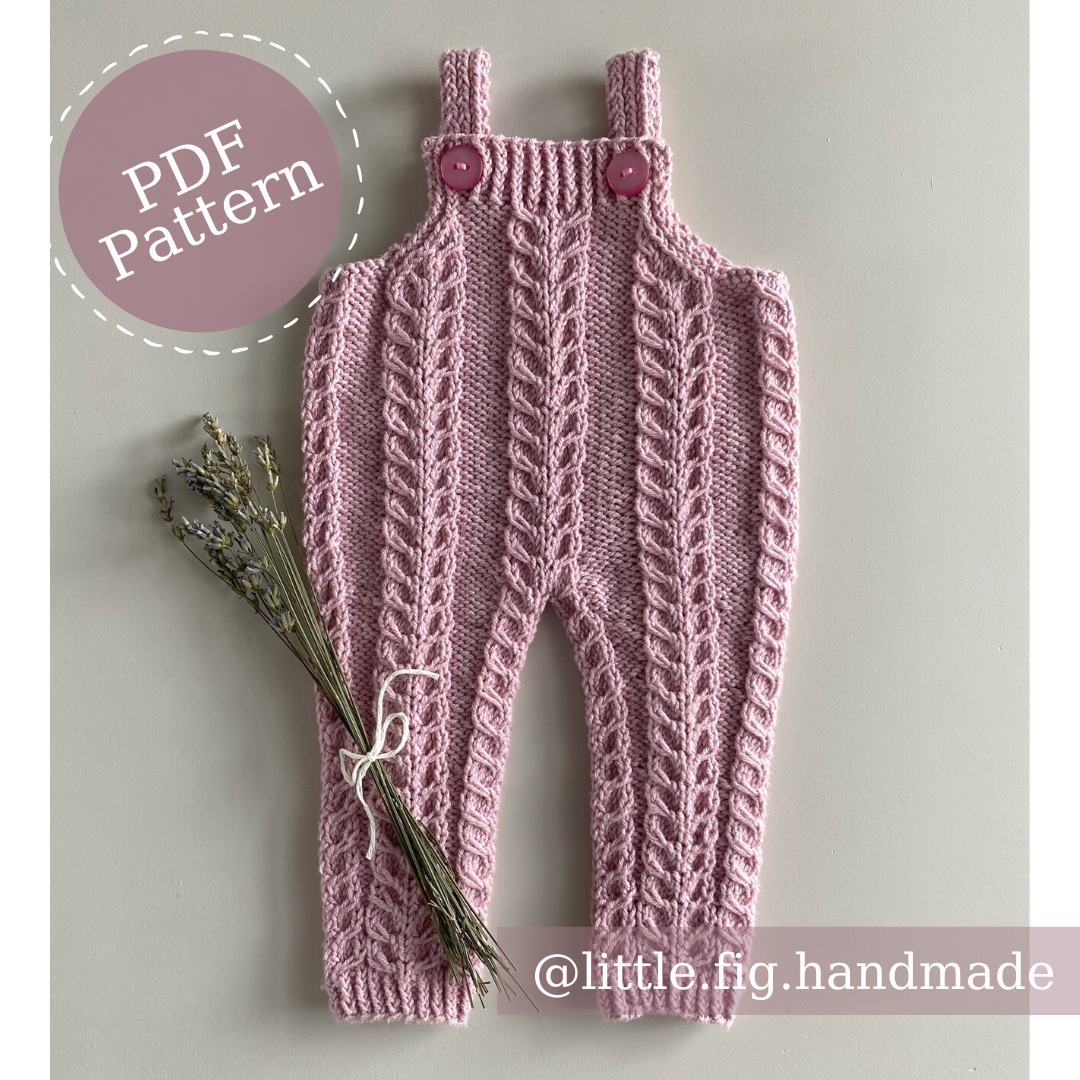 CHARLIE Cable Dungarees PDF Knitting Pattern