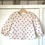 Thumbnail: Handmade bee print cotton mavis blouse with plain neck and gathered sleeves by little fig
