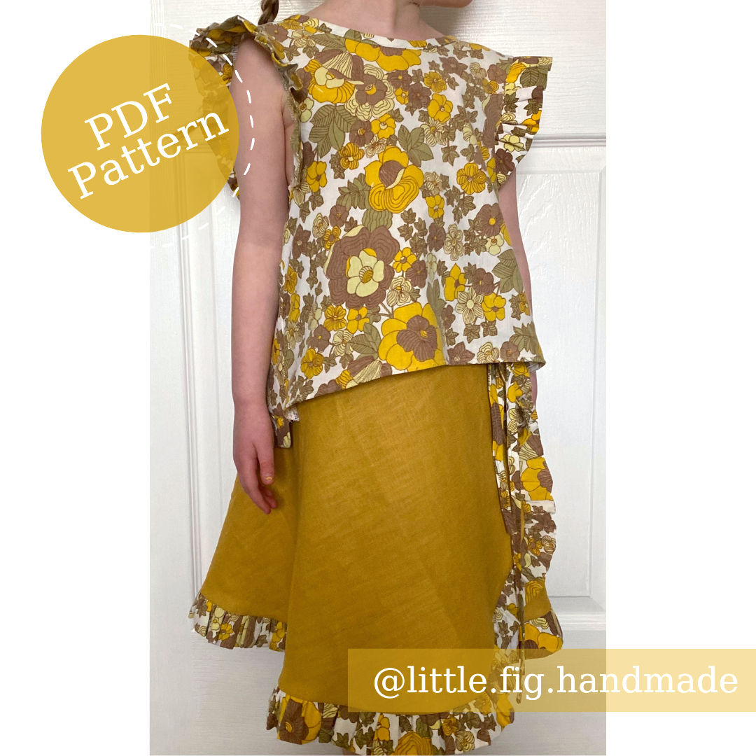 LOLA Ruffle Skirt & Top Set PDF Sewing Pattern