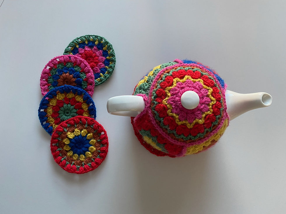 Thumbnail: Grandma Tea Set PDF Crochet Pattern